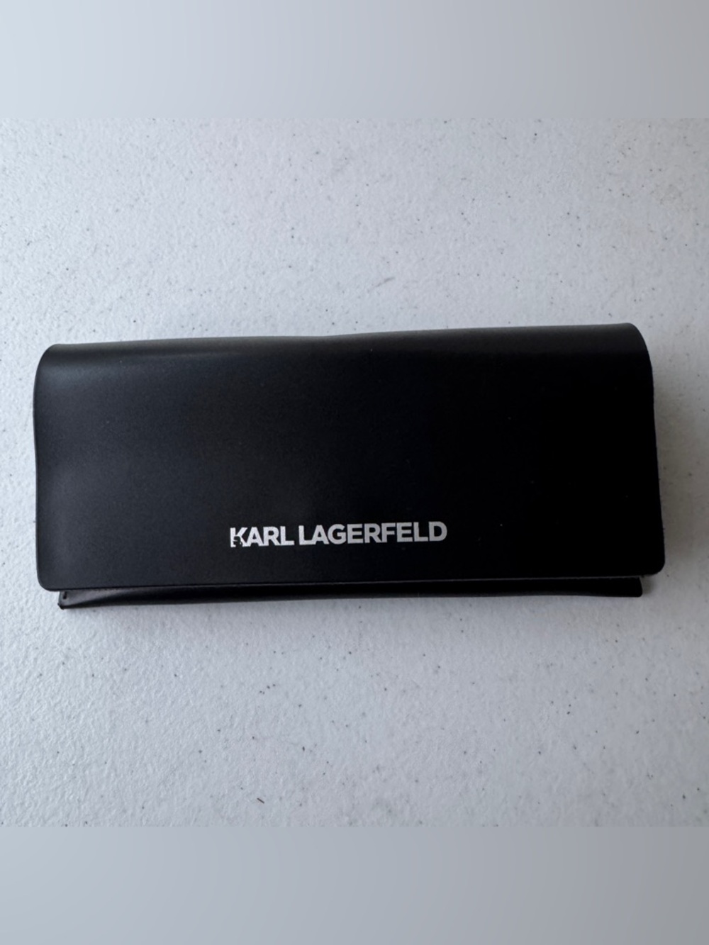 Karl Lagerfeld Black Sunglasses Hard Case with White Logo